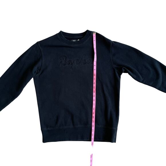 Rapha Chain Stitch Crew Neck Cotton Logo Sweatshirt Black Men's Medium - Picture 9 of 16